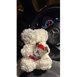 Ours floral blanc
